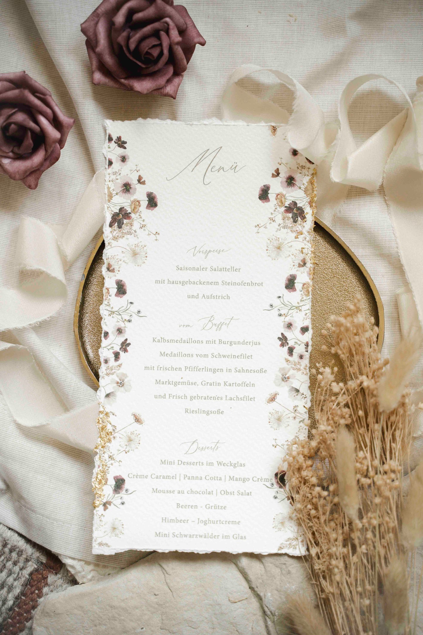 Menü- / Getränkekarte "Blooming Cottage"