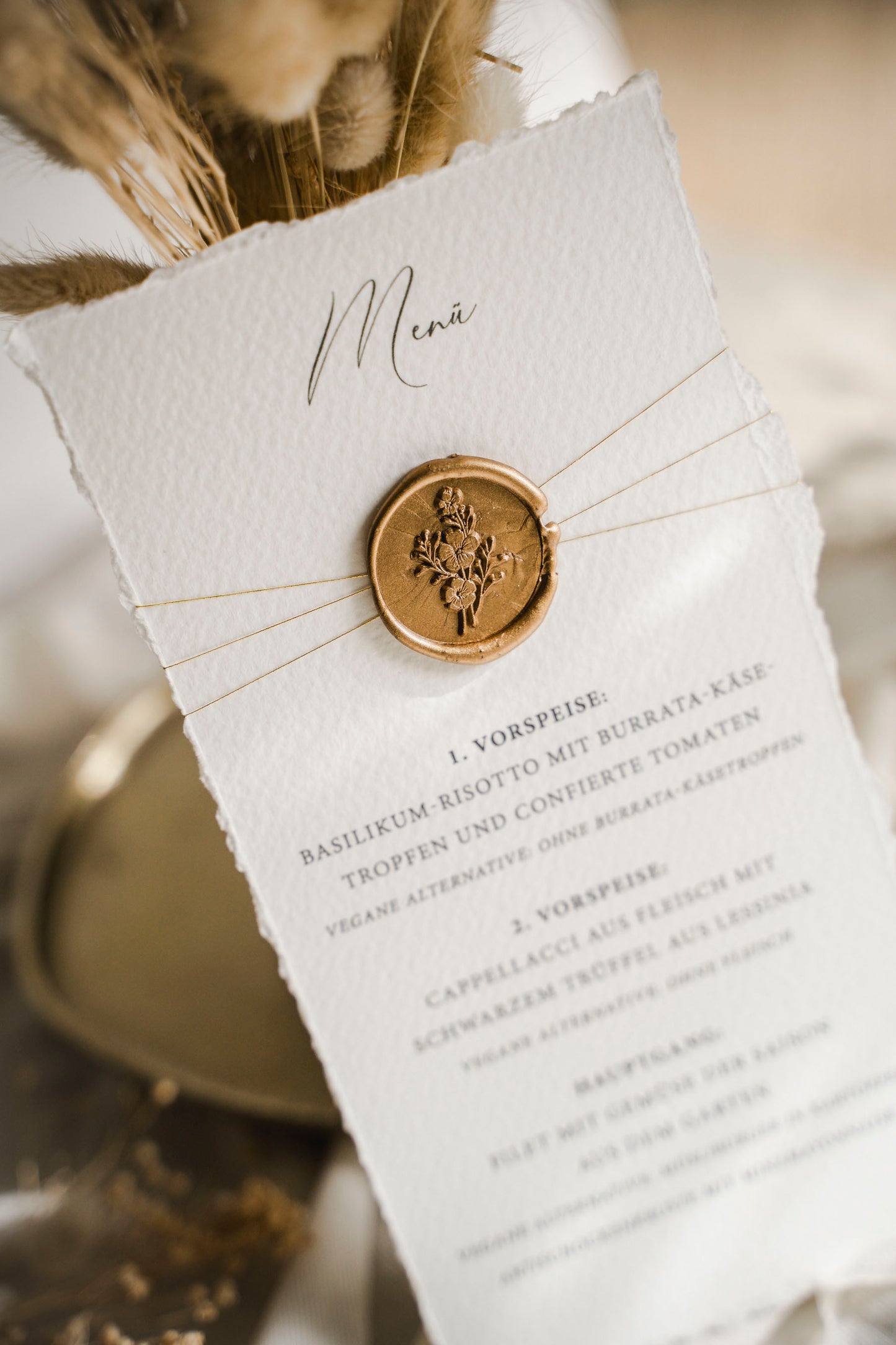 Siegelstempel mit Blumen