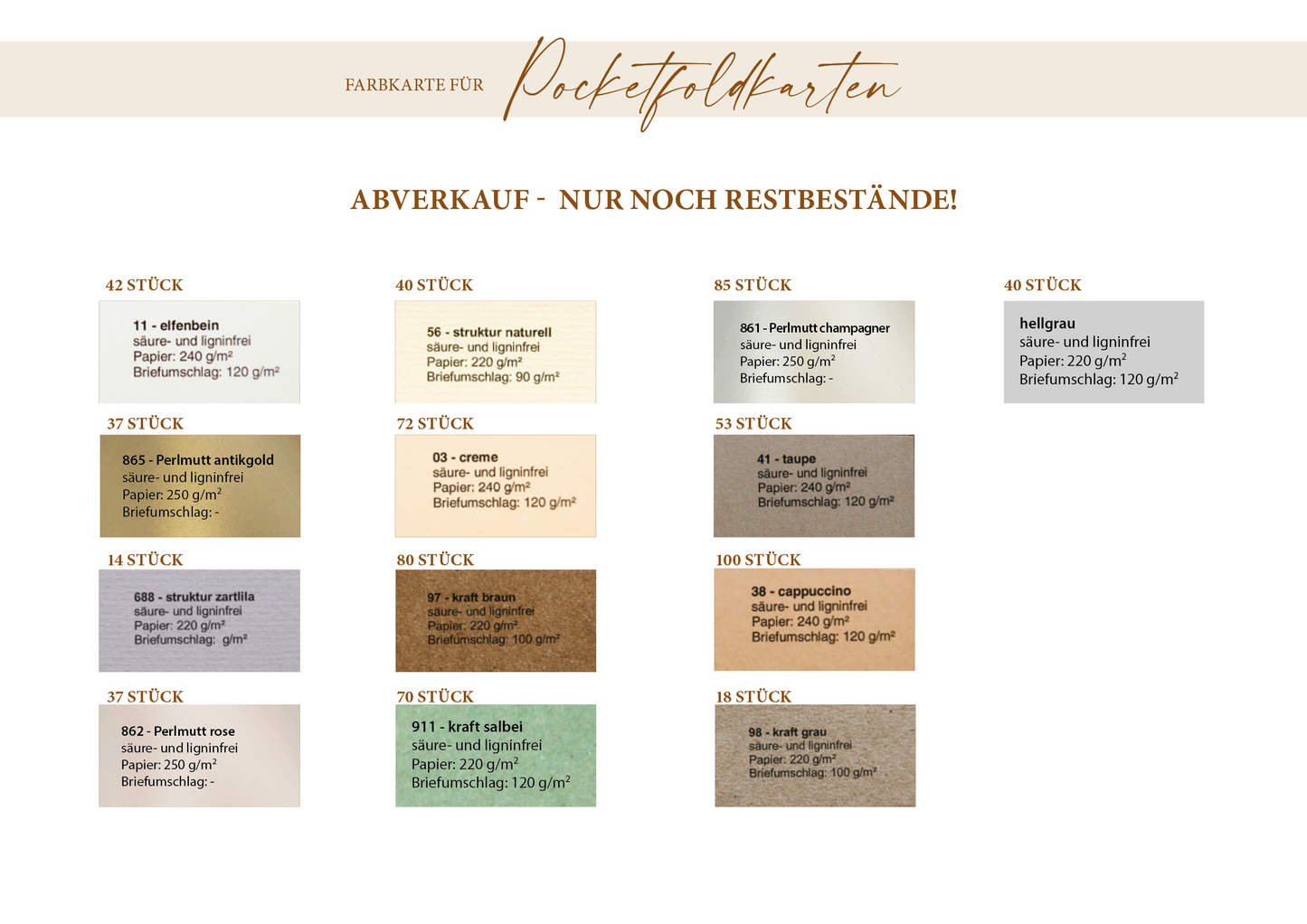 Pocketfoldkarten - ABVERKAUF