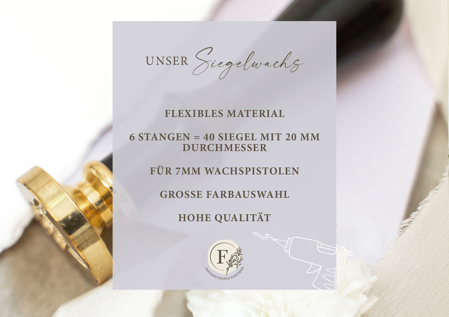 Siegelwachs Nebelgrau