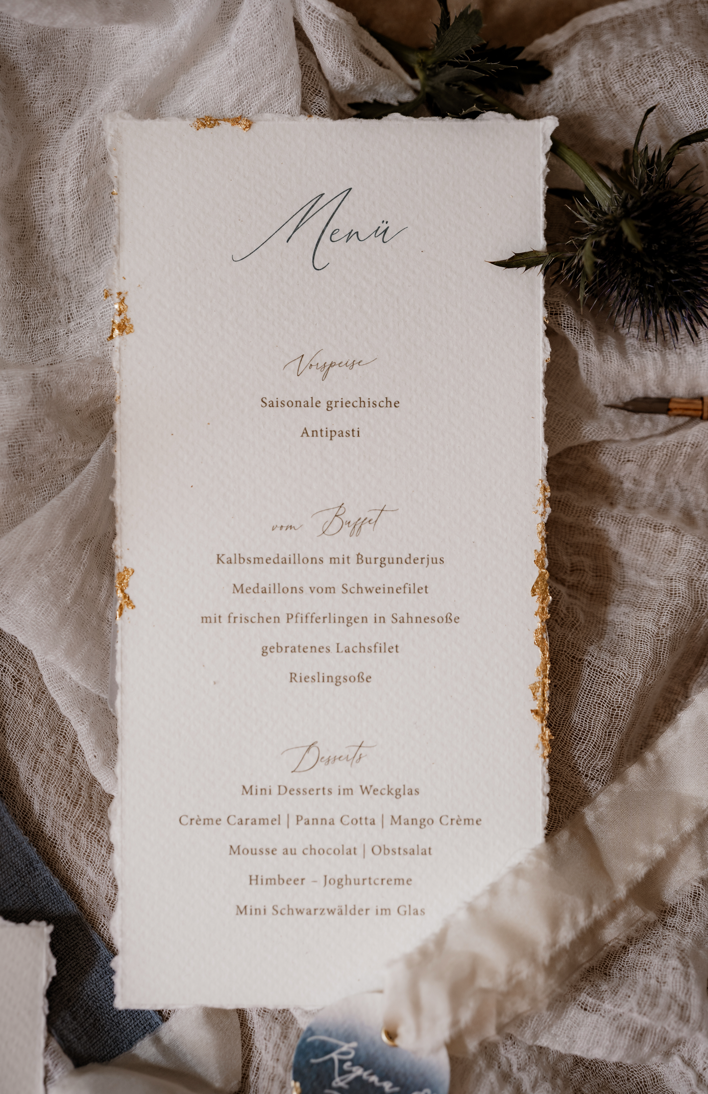 Menü- oder Getränkekarte "Santorini Sunset"