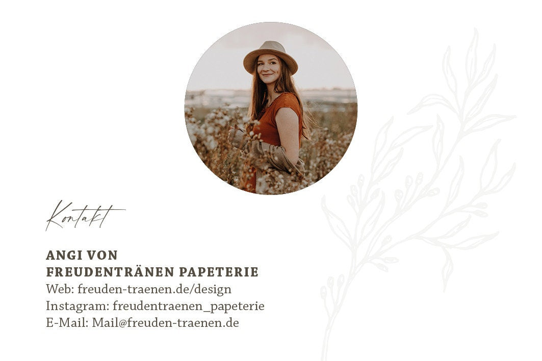 Save the Date Karte - Moosgrünes Aquarell