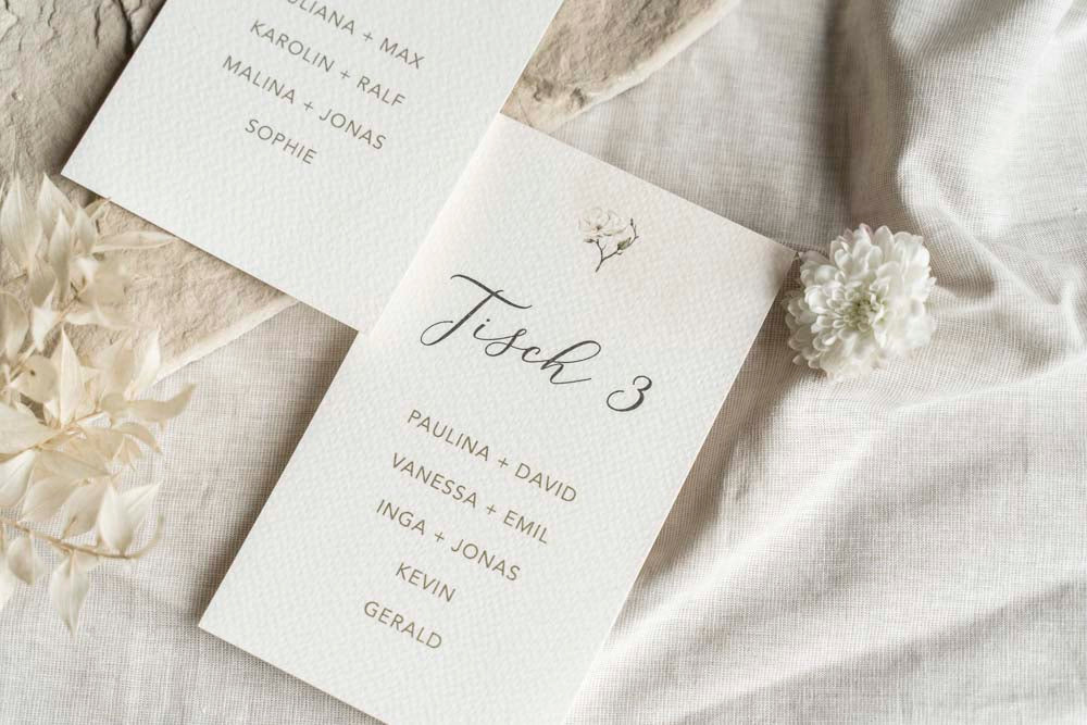 Sitzplankarten / Sitzordnung im Design 'Licata'