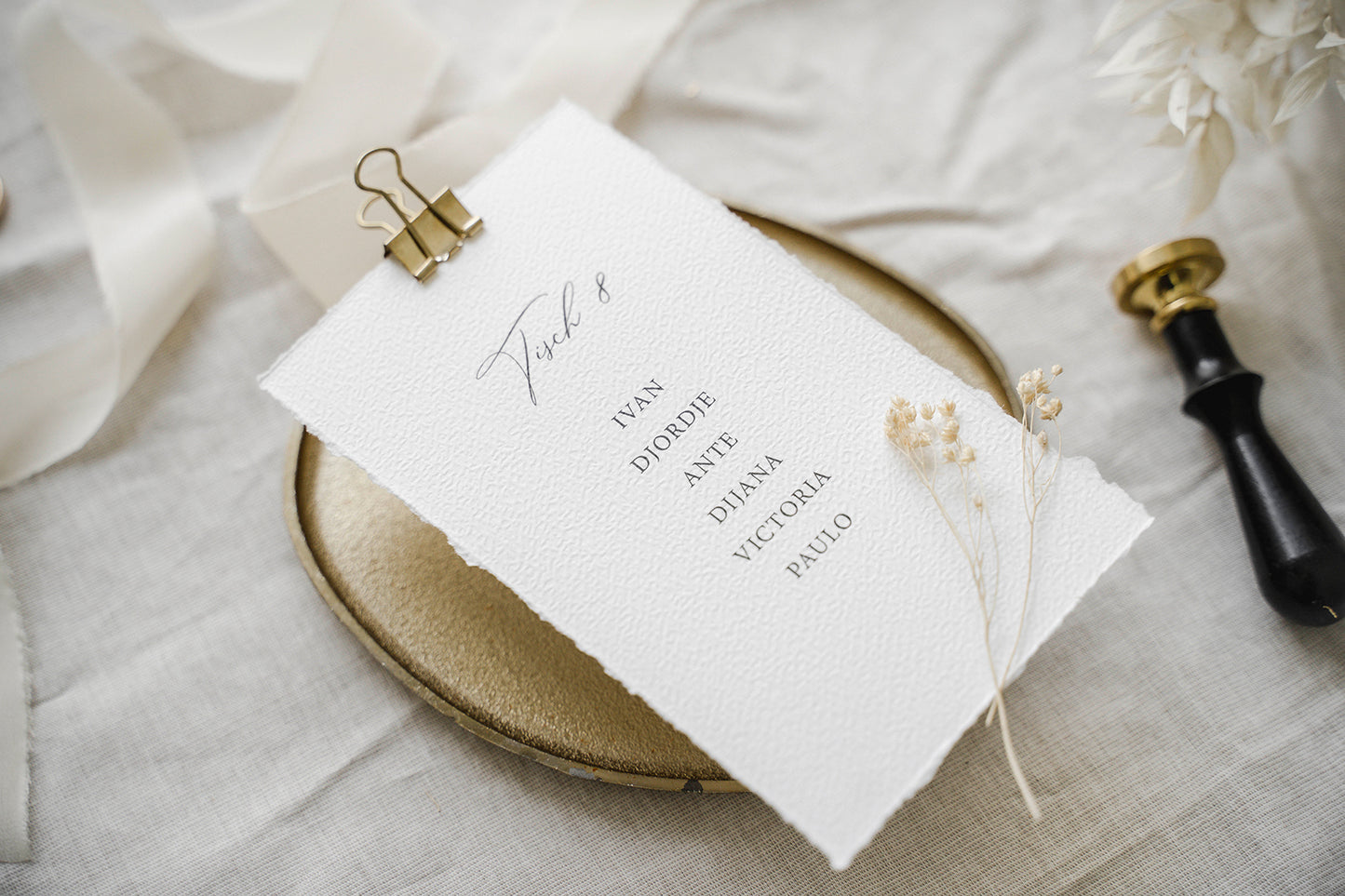 Sitzplankarten / Sitzordnung im Design 'Garda'