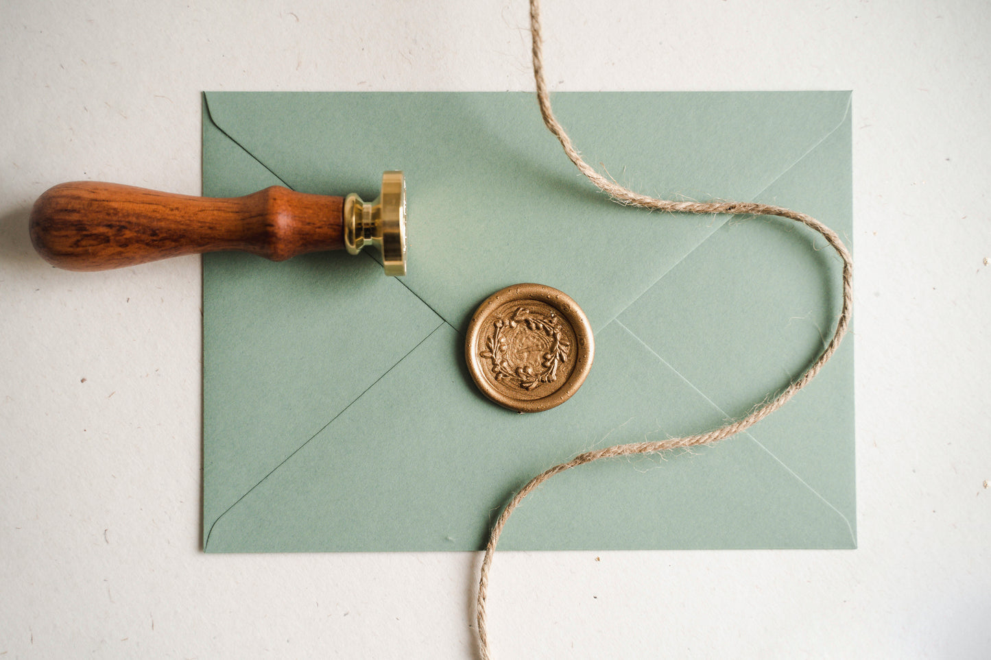 Briefumschlag Sage green