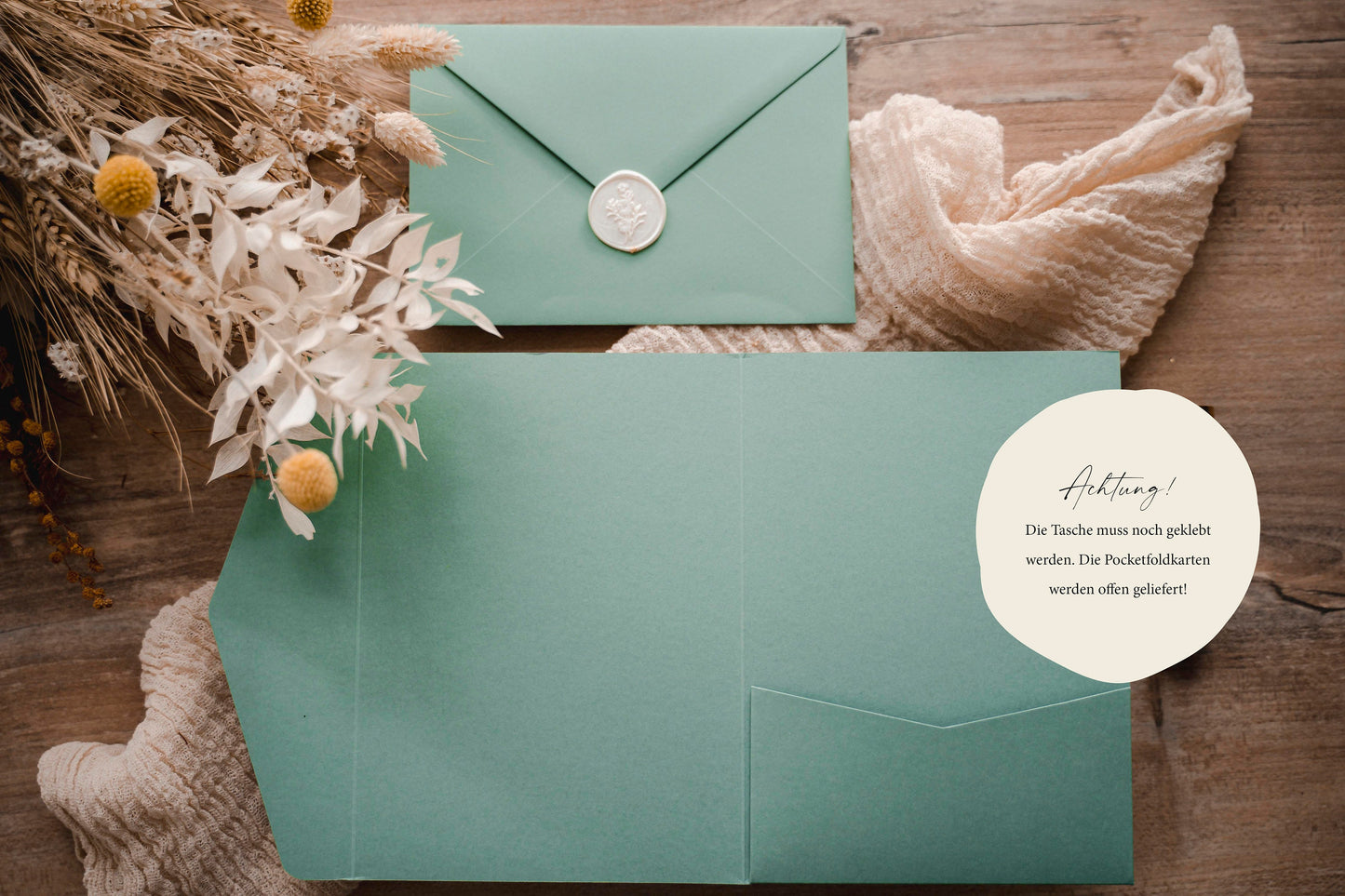 AUSVERKAUF Pocketfoldkarten Grüntöne