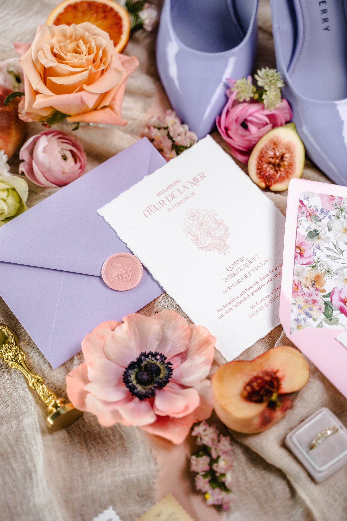 Einladungkarte 'Fleur de la mer' zur Hochzeit