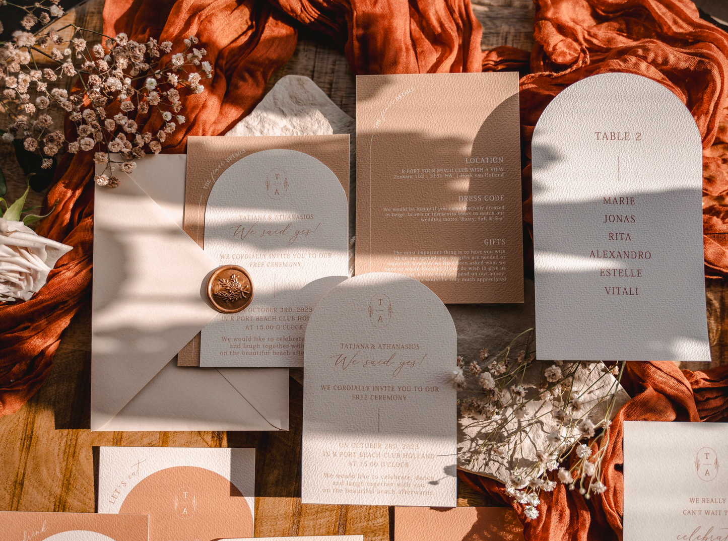 Einladungkarte 'Rusty Salt & Sea' zur Hochzeit