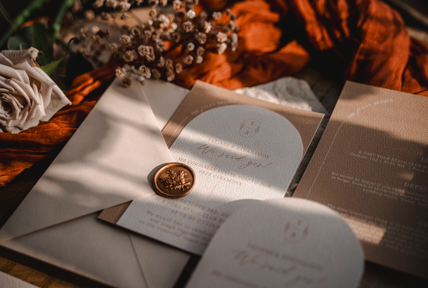Einladungkarte 'Rusty Salt & Sea' zur Hochzeit