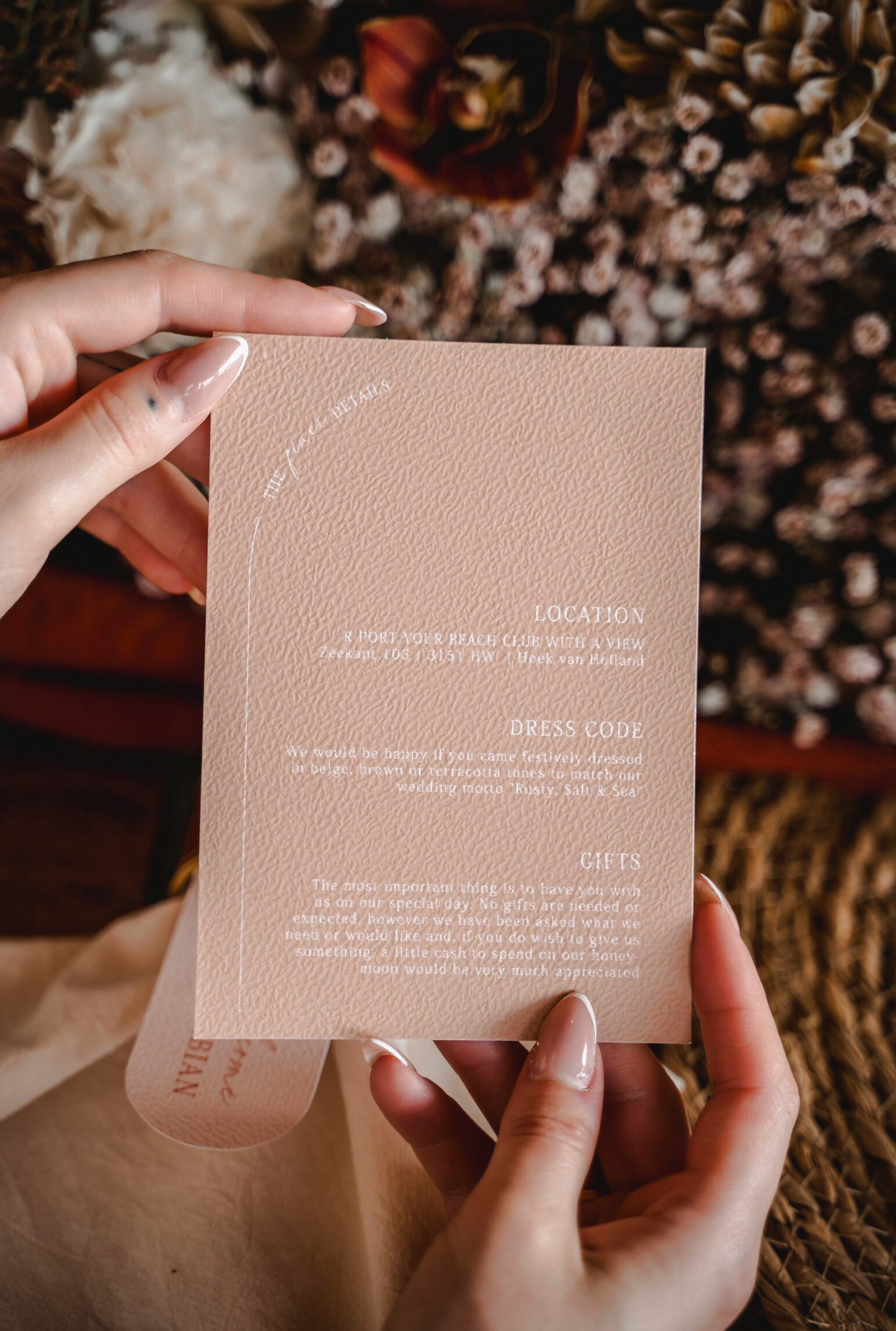 Einladungkarte 'Rusty Salt & Sea' zur Hochzeit