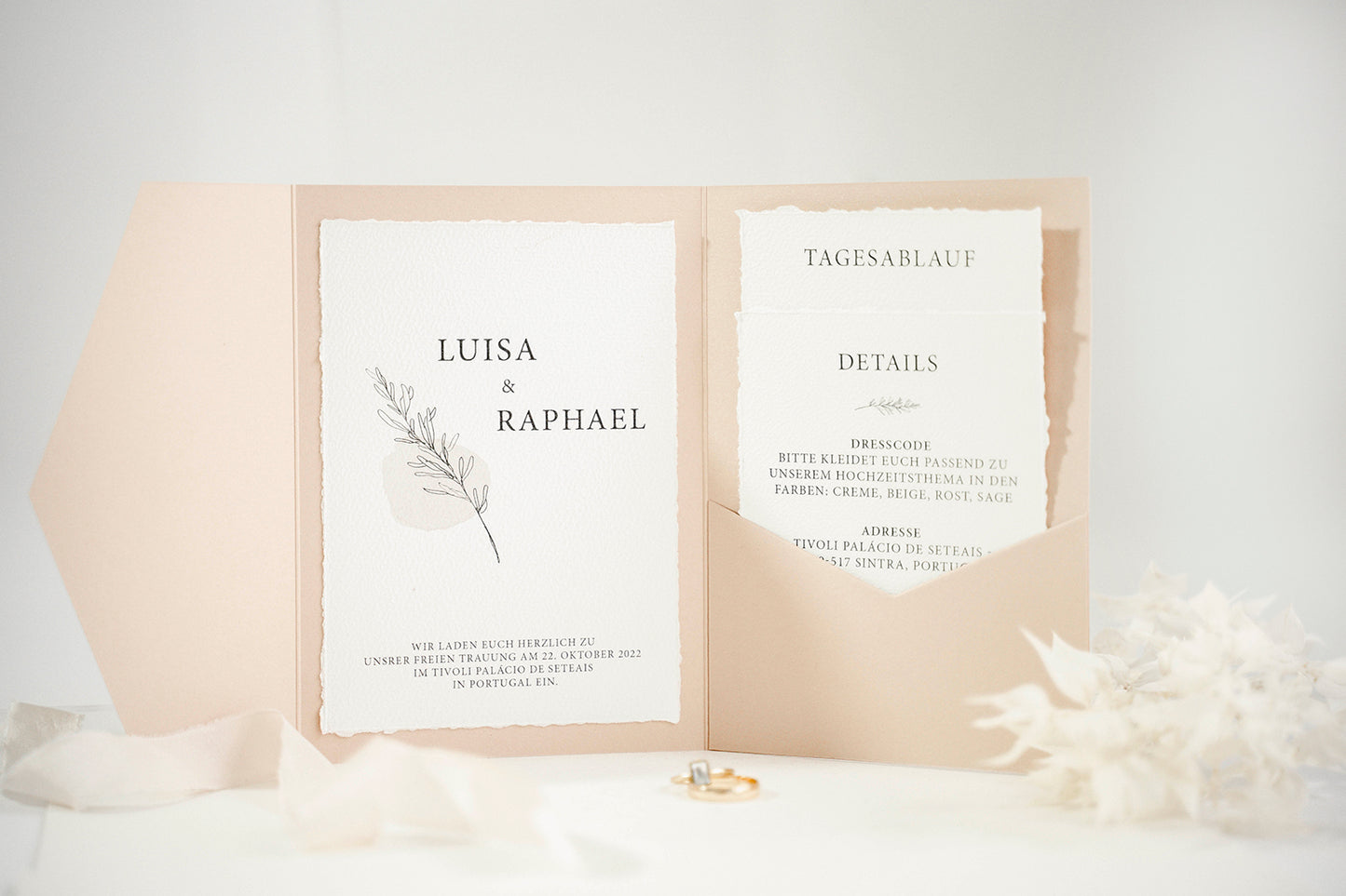 Pocketfoldkarte mit edlem Design - Serie "Tivoli"