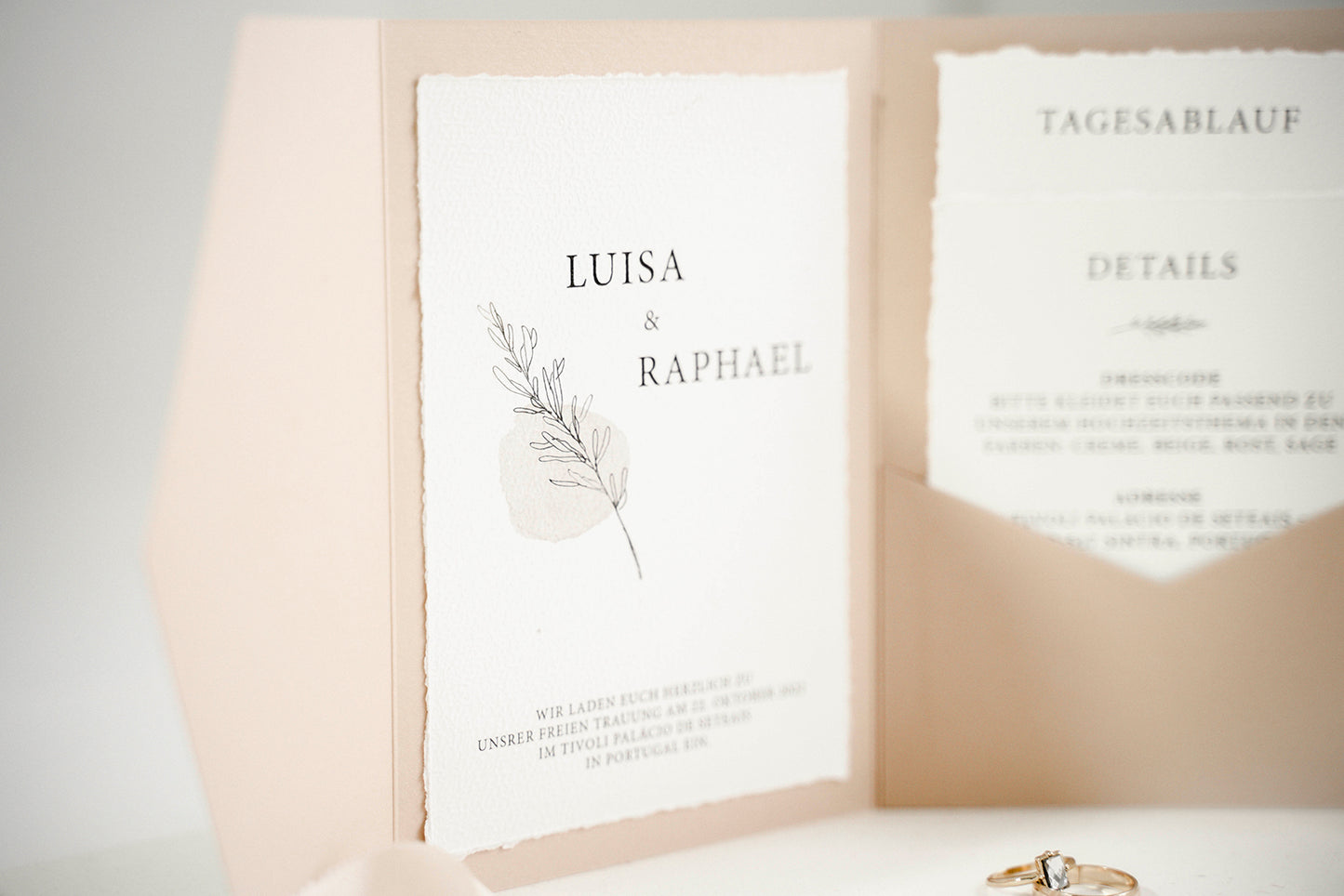 Pocketfoldkarte mit edlem Design - Serie "Tivoli"