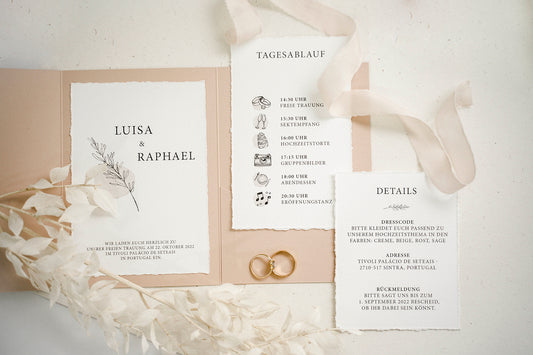 Pocketfoldkarte mit edlem Design - Serie "Tivoli"